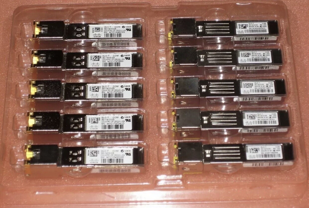 GENUINE Cisco GLC-T 1000BASE-T 50+ in stock V03 & V04 30-1410 Tested