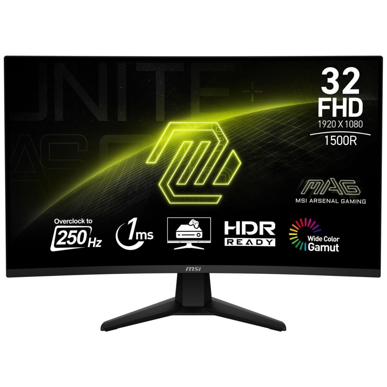 MSI MAG 32C6X 31.5" FHD 250Hz Curved Gaming Monitor 1ms Adaptive-Sync HDR Ready