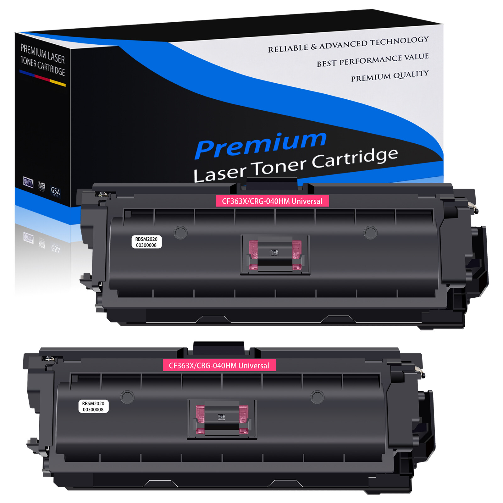 2x CF363X Magenta Toner Compatible with HP 508X LaserJet MFP M577dn M577f M553dh
