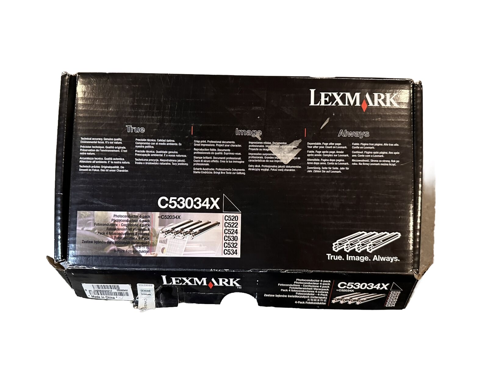 Lexmark C53034X photoconductor 4 pack 2 SEALED 520/522/524/530/532/534