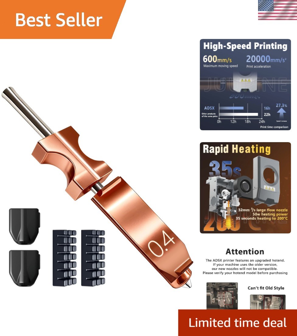 Hotend Kit for 3D Printer Nozzle All Metal High-Speed 0.4mm AD5X Upgrade