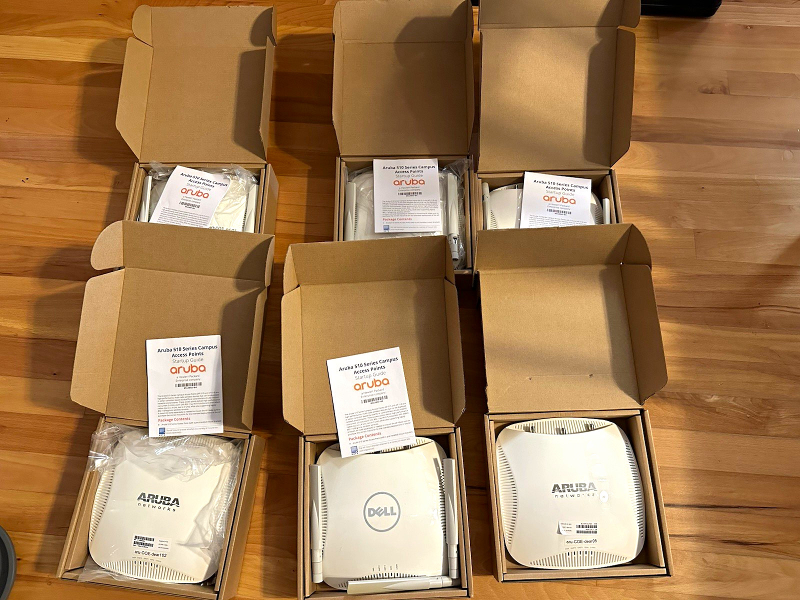 6x Aruba 510 Series Campus Wireless Network Access Point (AP) White