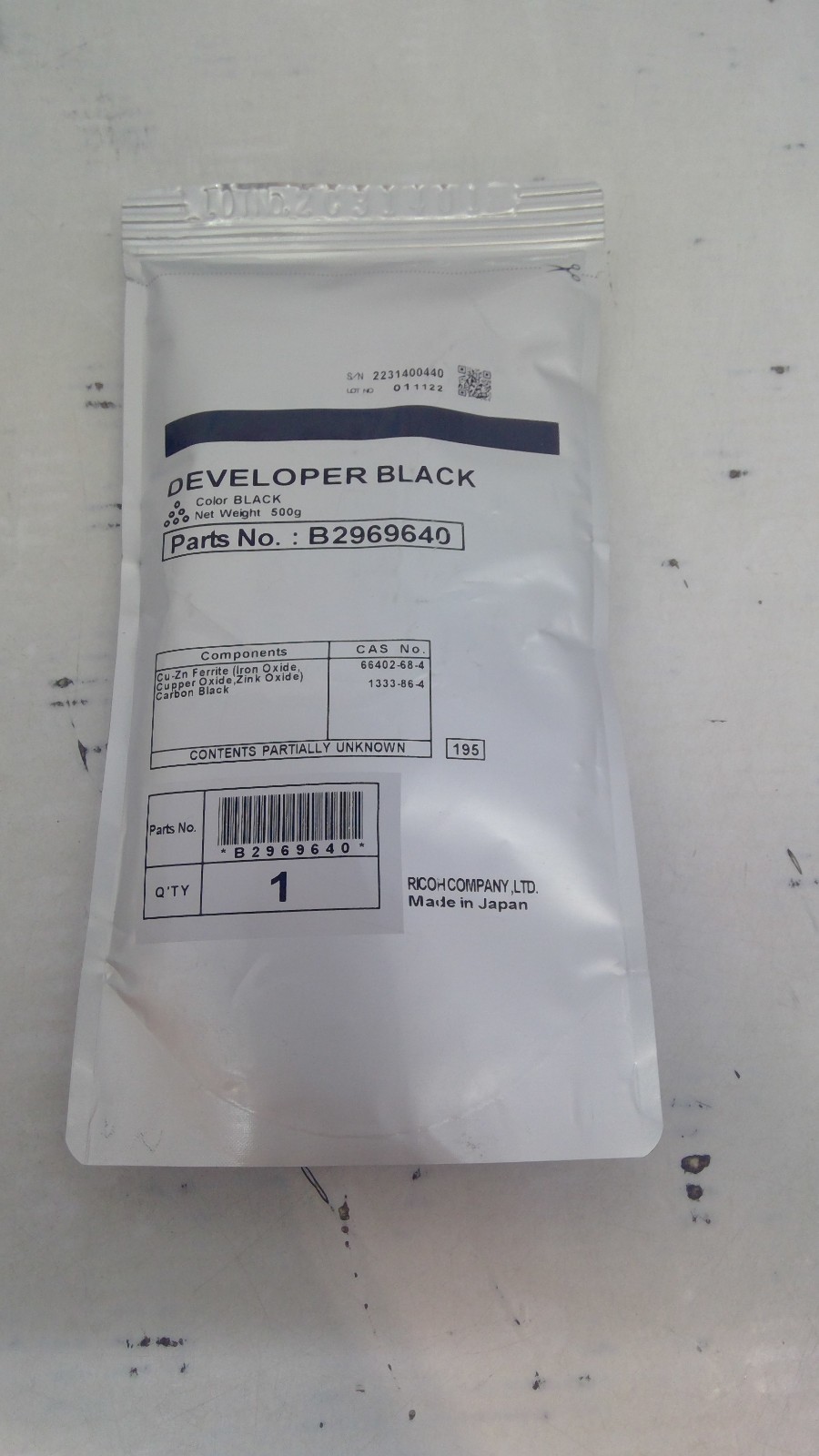 Genuine Ricoh MP 3500/MP 8200DN Black Developer B2969640 B296-9640