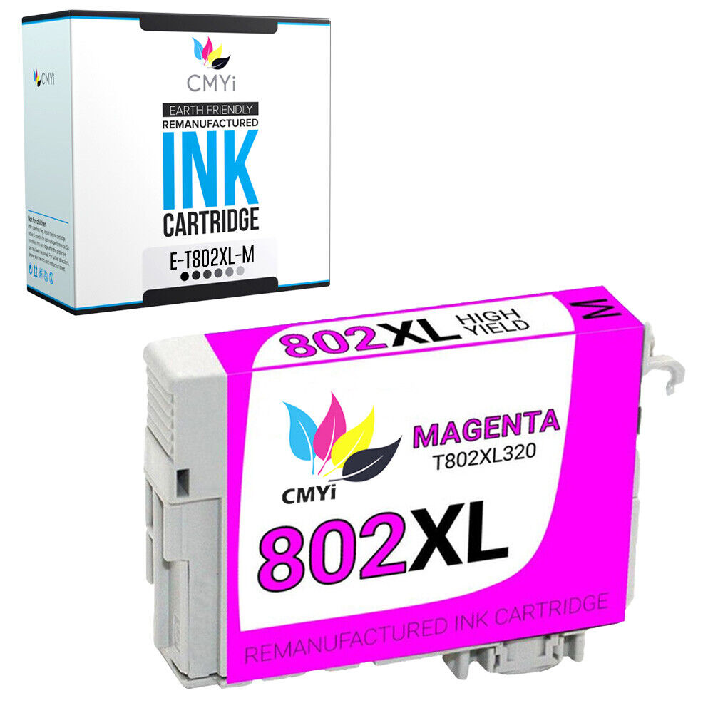 1PK Magenta T802XL Ink Cartridge for Epson 802XL 802 XL Fits Workforce Pro EC WF