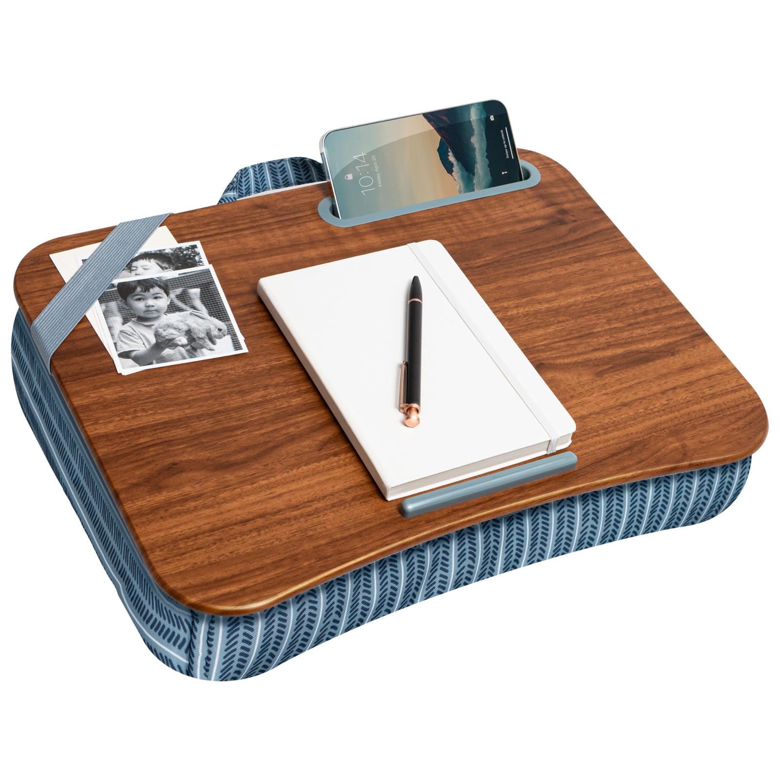 LAPGEAR Designer Lap Desk with Phone Holder Single Desk, Arrow Stripes