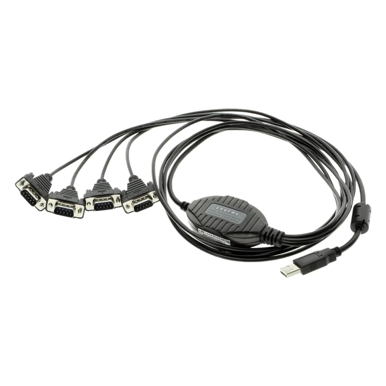 Gearmo 4 Port USB to RS232 Serial Adapter with FTDI Chipset – Supports Win