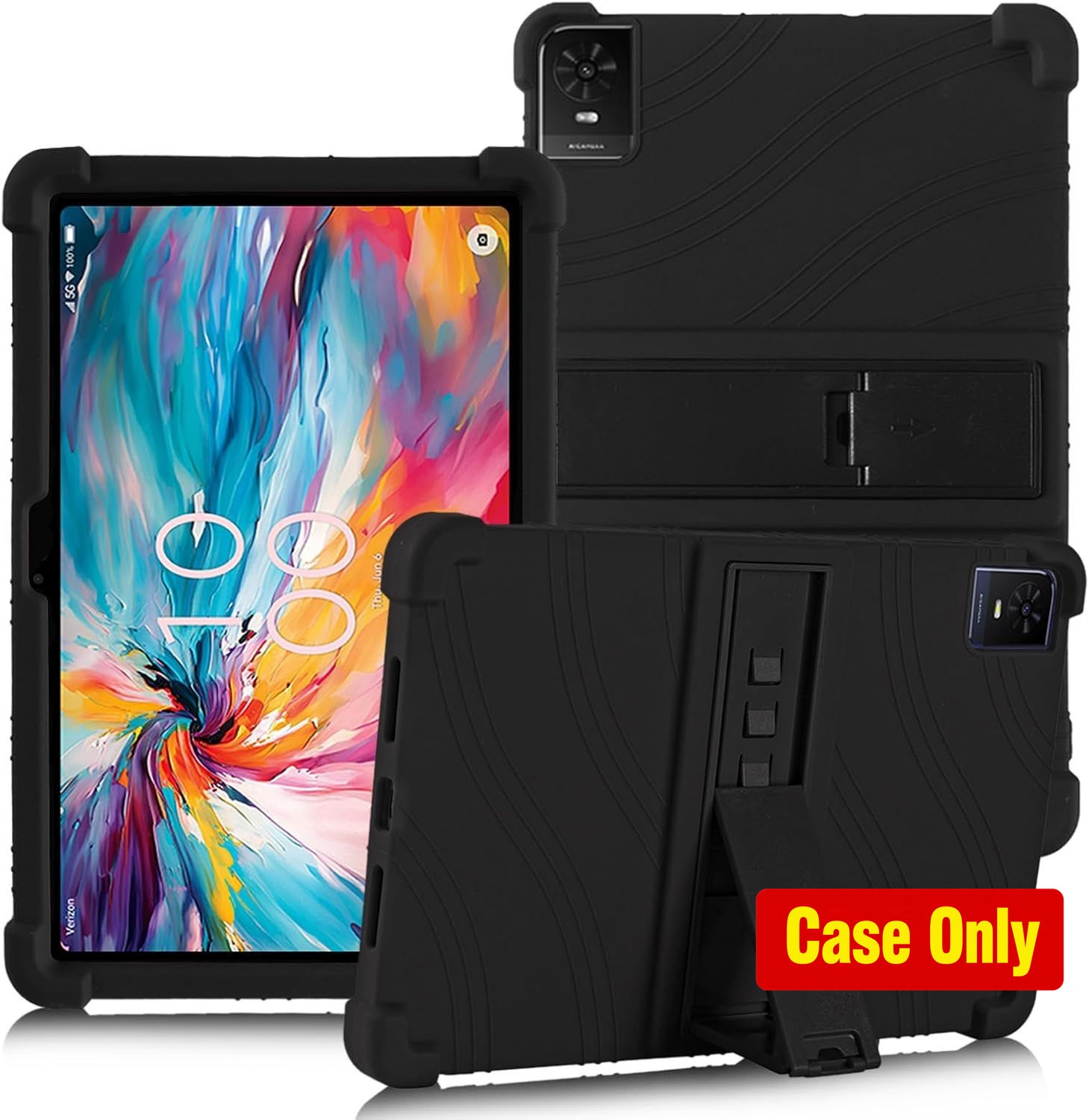 Soft Silicone Kids Case for 10.4 Inch TCL TAB 10 NXTPAPER 5G Tablet, Black