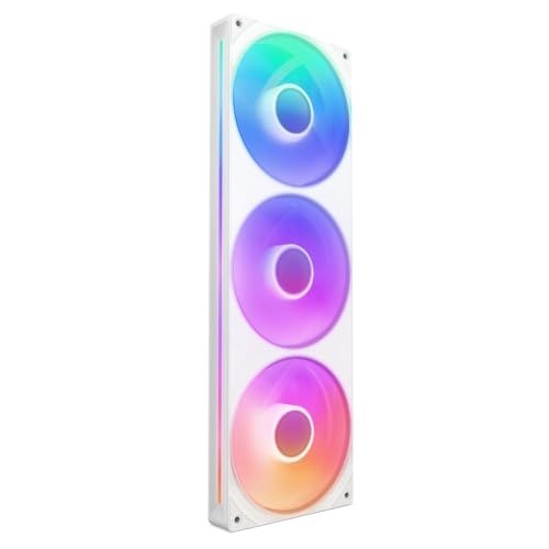 360mm Single-Frame RGB Fan Unit, 3 x 120mm Fans, White, 12V, 3600 RPM