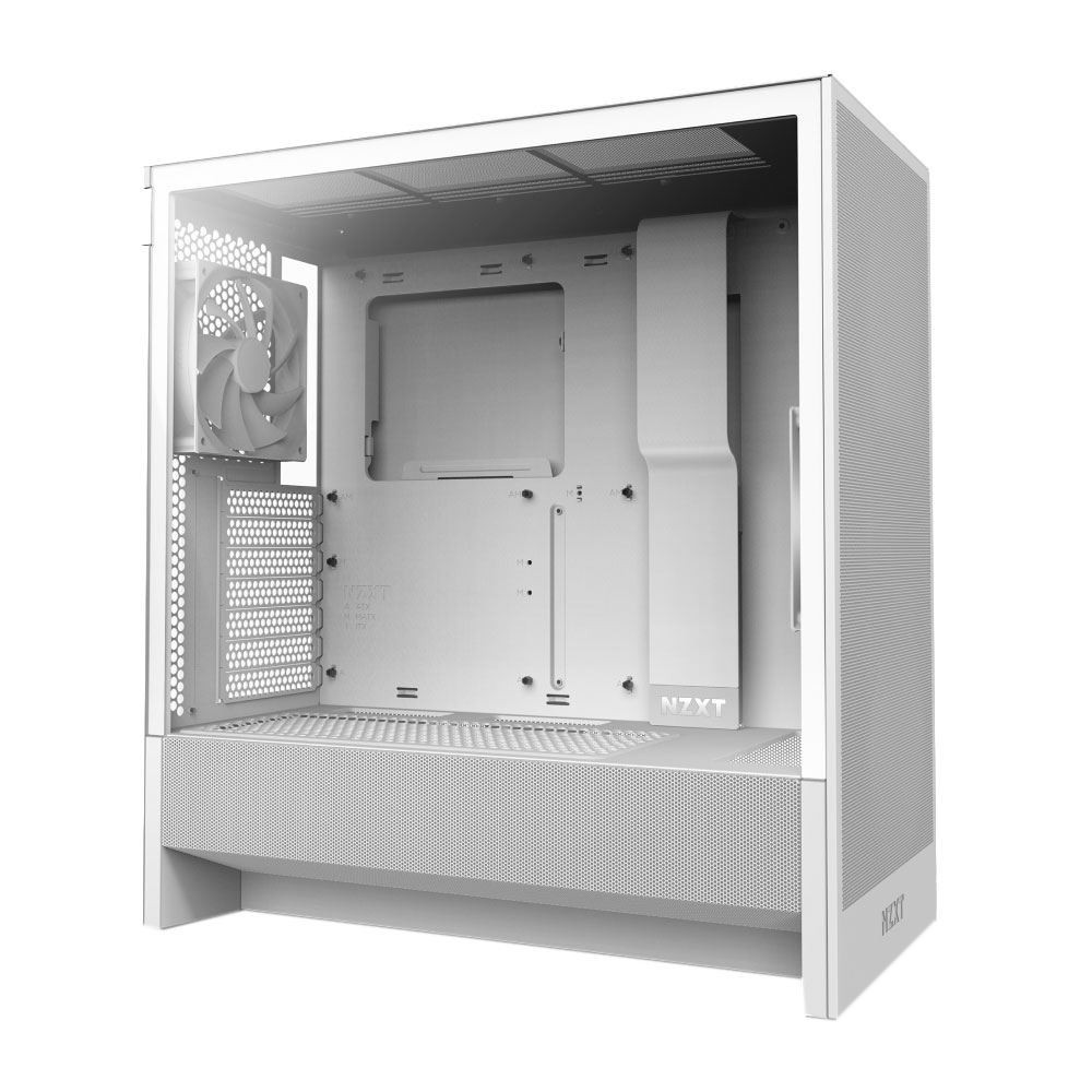 NZXT - H5 Flow 2024 Compact ATX Mid-Tower Airflow PC Case - White