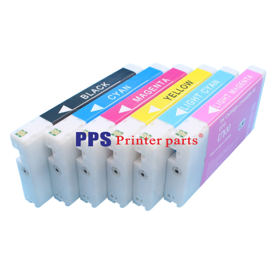 200ML/PC Vivid Color Ink Cartridge With Chip Fit Epson Surelab D700 High Quality