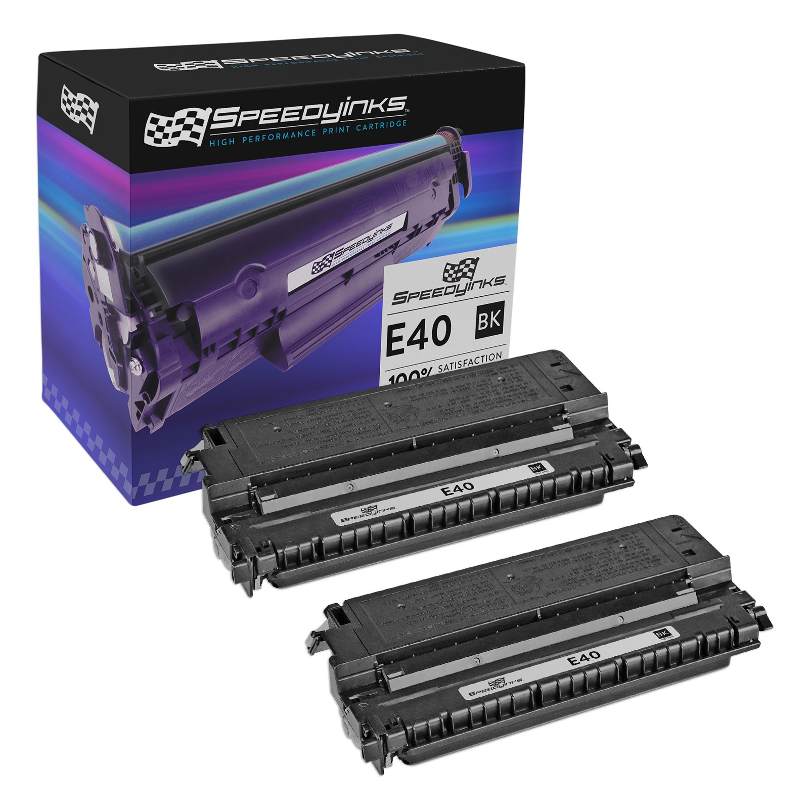 2pk High Yield Black Laser Toner Cartridge for Canon 1491A002AA (E40)