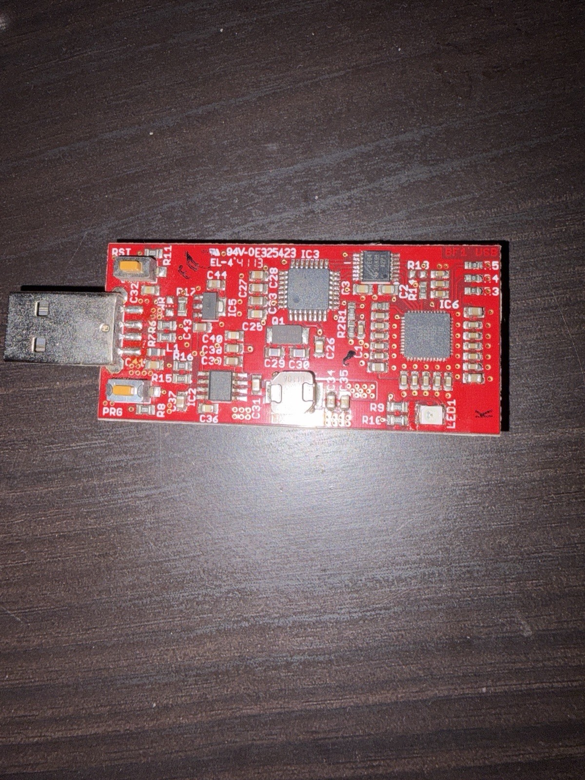 Antminer Red USB Circuit Board with Heatsink, MPN 04V-0E325423, 