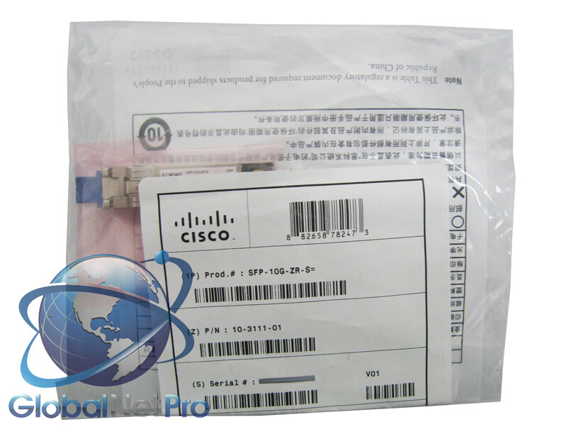 NEW SEALED GENUINE CISCO SFP-10G-ZR-S - 10GBASE-ZR Enterprise-Class - LIFETIME W