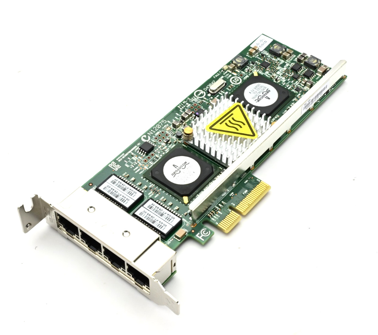 Lot of 2x Cisco Broadcom 5709 N2XX-ABPCI03-M3 4-Port Gigabit PCIe Network Card
