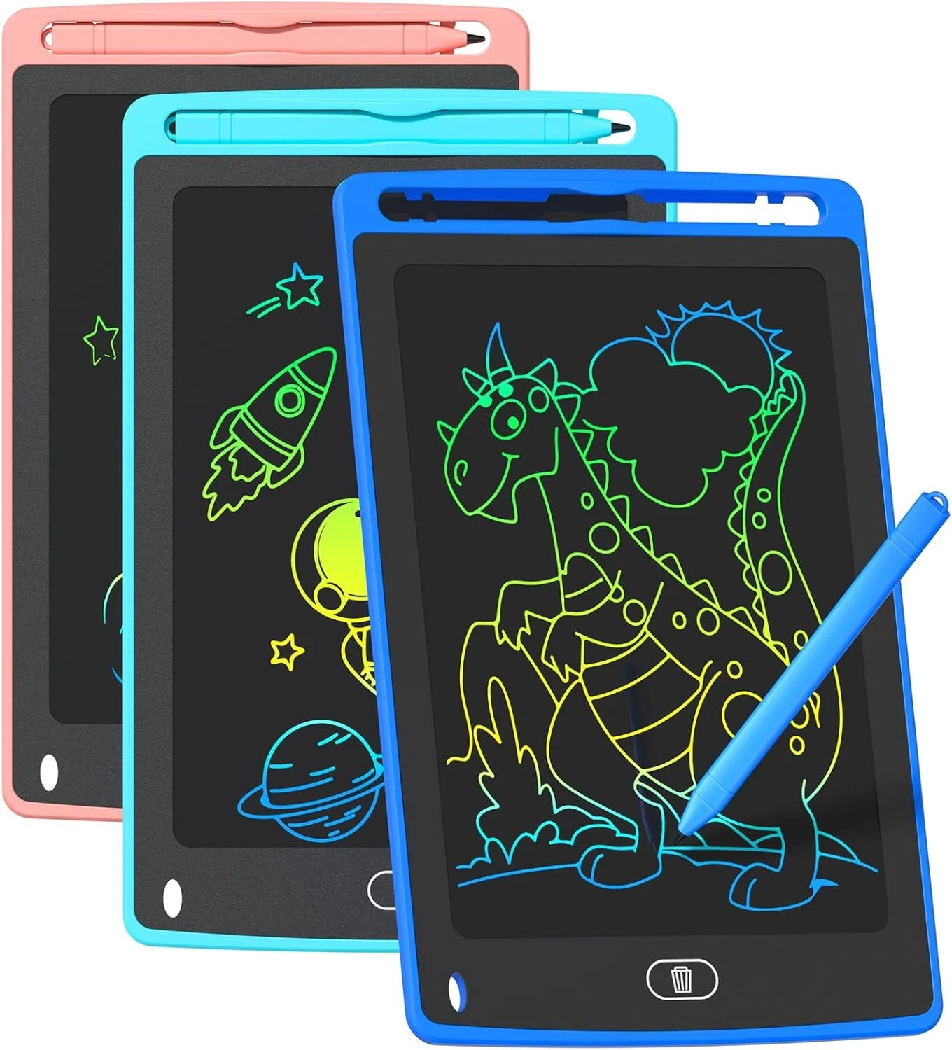 3 Pack LCD Writing Tablet for Kids 8.5 Inch Colorful Doodle Board Drawing Tablet