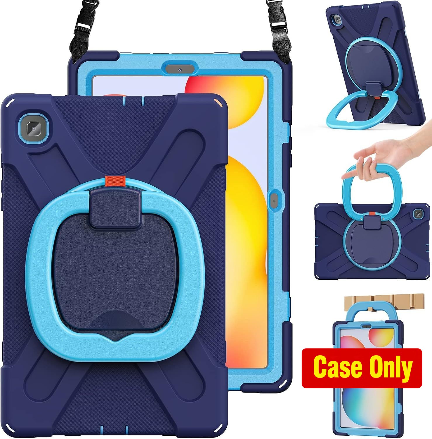 Rugged Silicone Case with Kickstand and S Pen Holder for Galaxy Tab S6 Lite 10.4