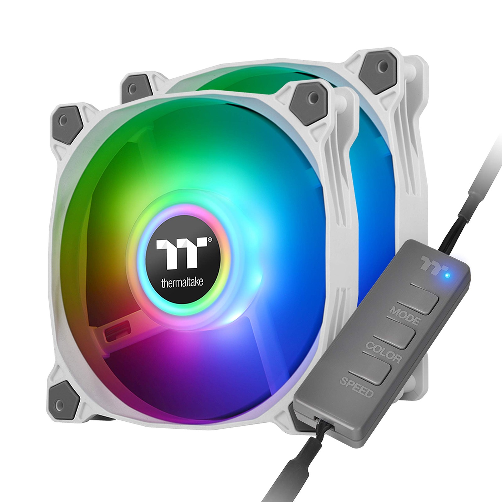 Thermaltake Pure Duo 140mm 5V ARGB 18 LED White Case Fan CL-F098-PL14SW-B