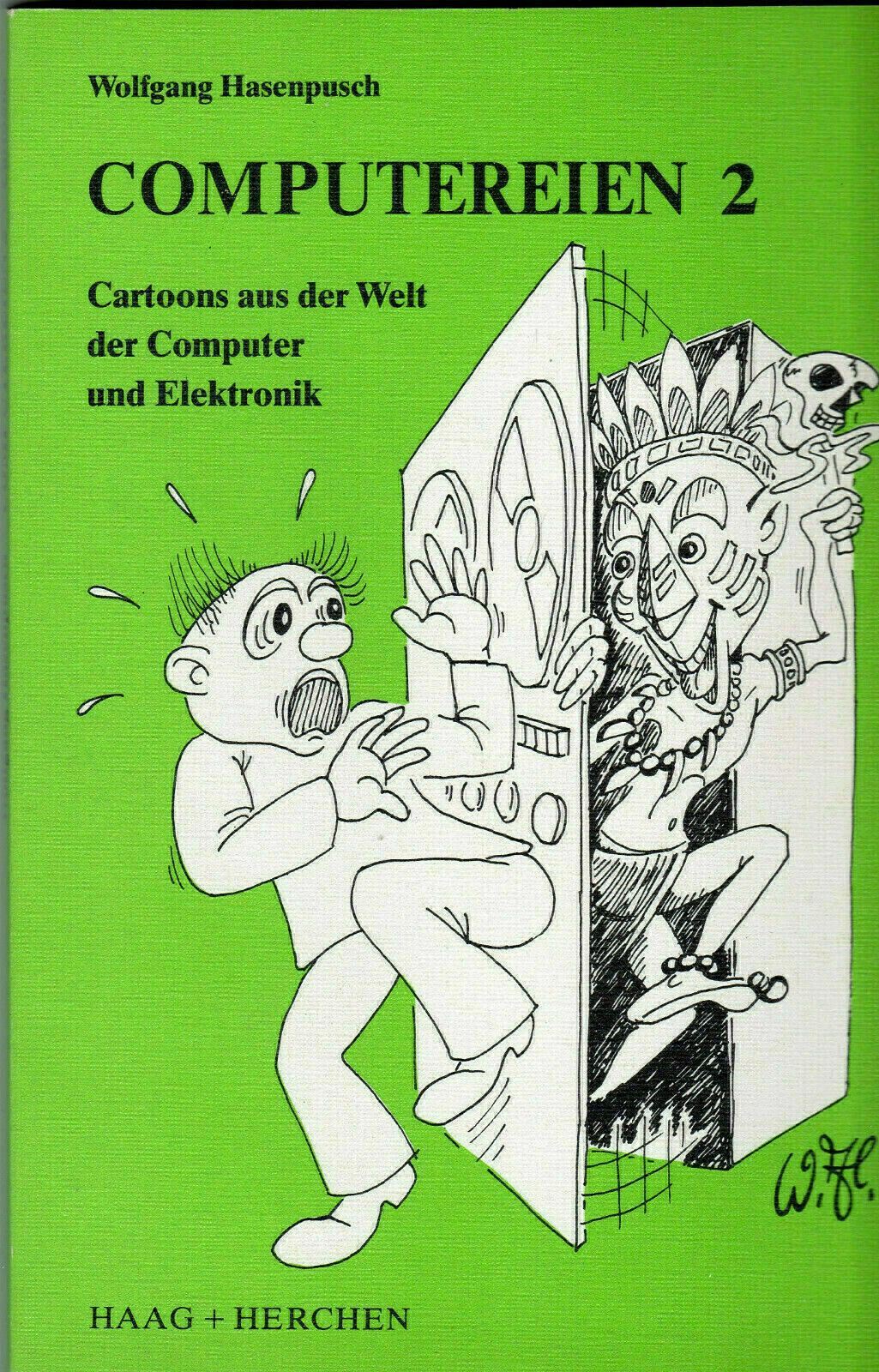 ITHistory BOOK (1983) " COMPUTEREIEN 2" (Cartoons) (Hasenpusch) (German IB
