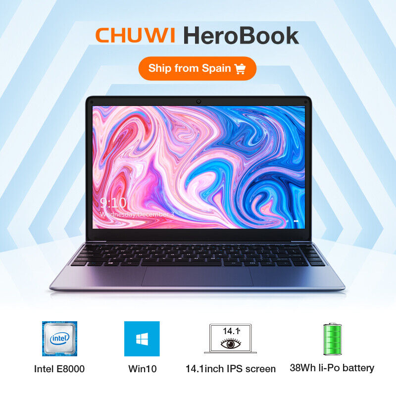 CHUWI HeroBook 14in Windows Laptop 14in Intel N4000 8GB RAM 256G SSD PC Computer