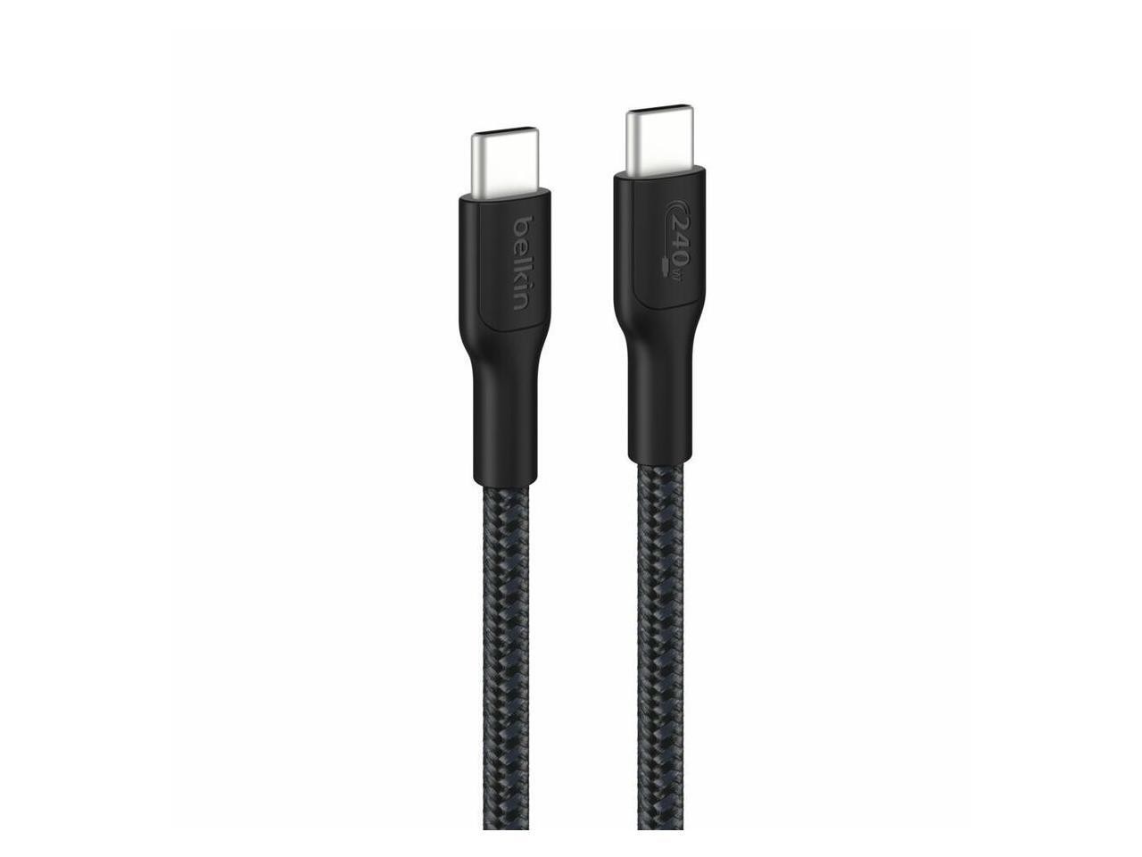 Belkin BoostCharge Pro USB-C to USB-C Braided Cable 240W - 9.8ft/3m - Black - CA