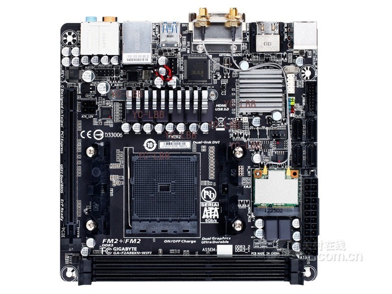 GIGABYTE F2A88XN-WIFI Motherboard AMD A88X DDR3 Socket FM2/FM2+ Mini-ITX