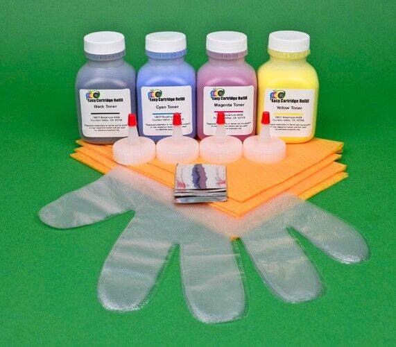 4-Color Toner Refill Kit for HP M477 M477fdn M477fdw M477fnw CF410A 410A