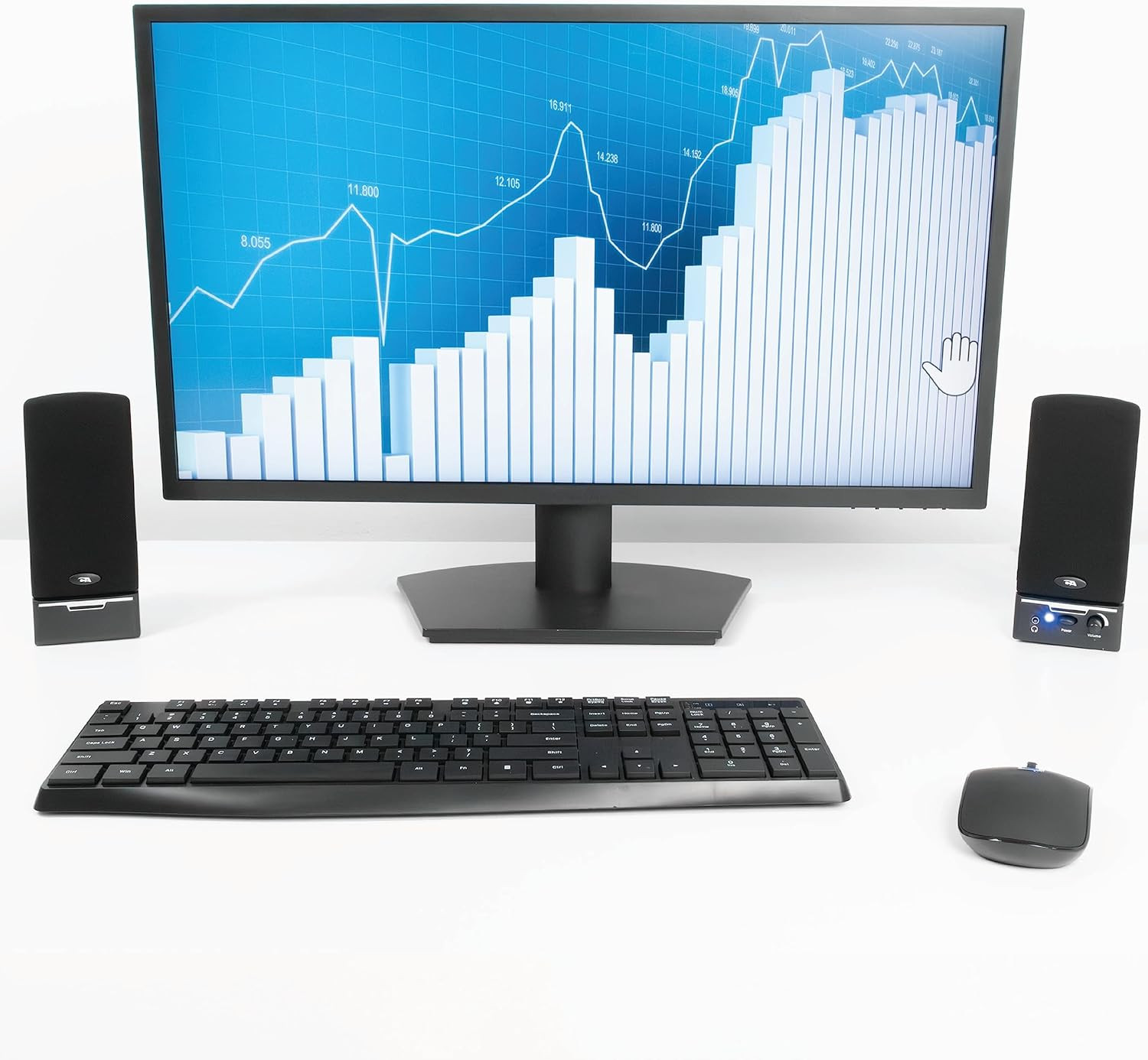 CA-2014 Computer Speakers, Full Stereo Sound, Convenient Controls, Easy Setup