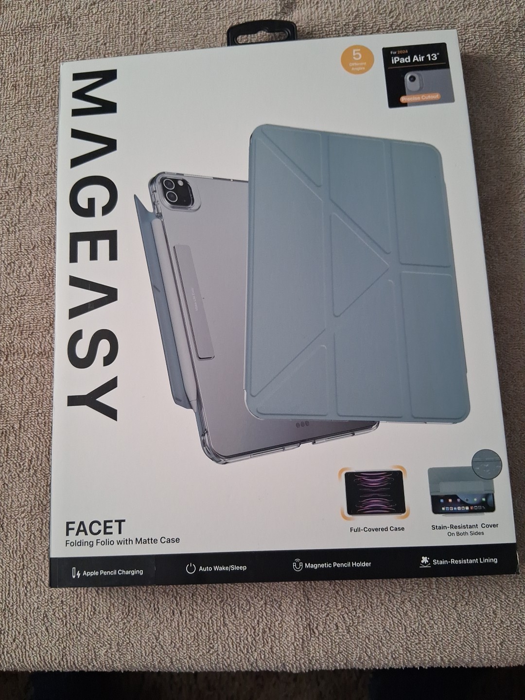 MAGEASY Facet Case Apple iPad Air 13" Folio Case with Multi-fold Multi Angle St.