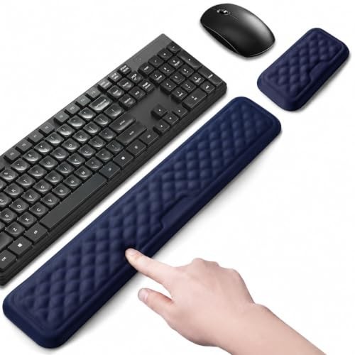 Keyboard Wrist Rest Memory Foam Wrist Support Pad Computer Laptop Gaming Navy