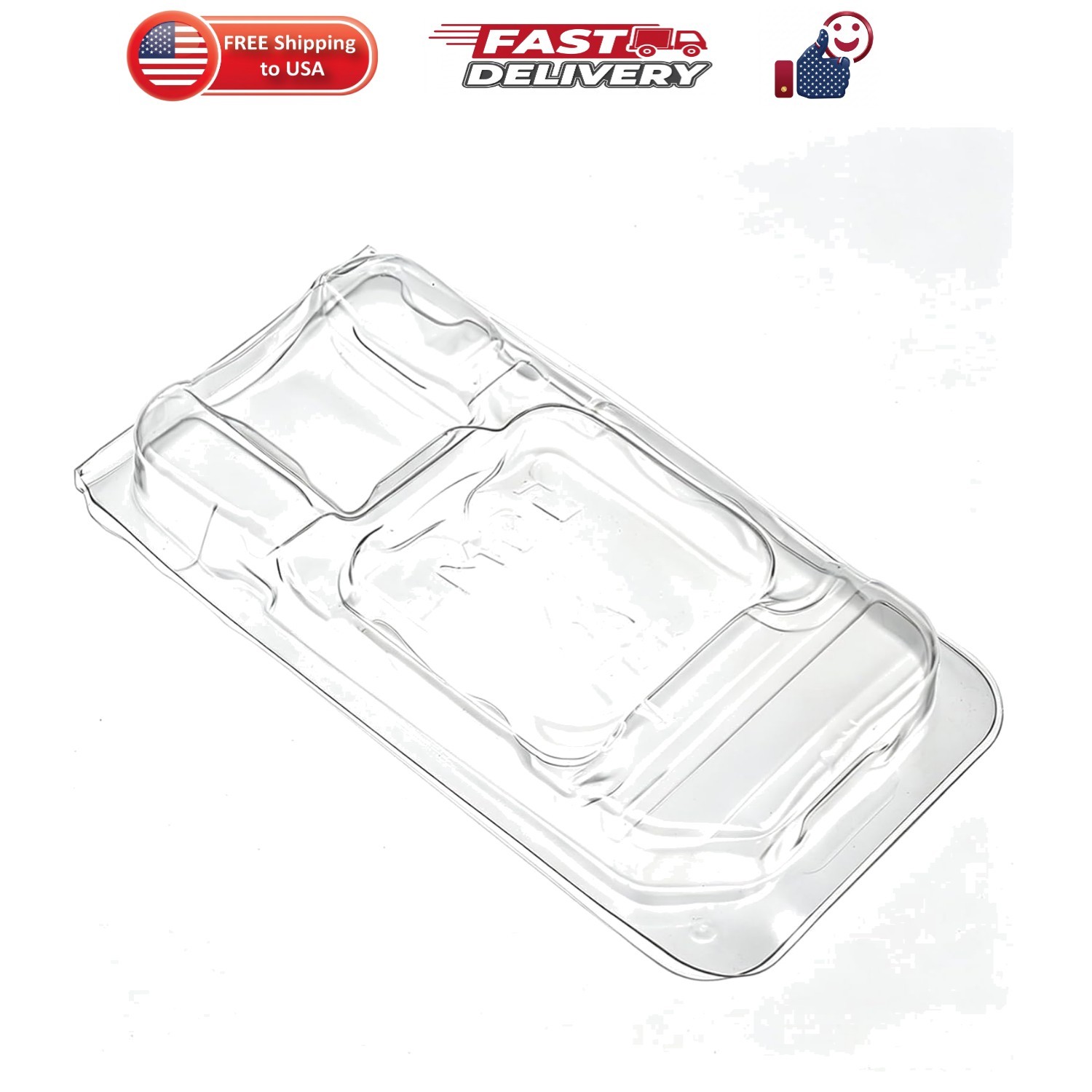 CPU Box 2 Pcs Plastic Protective Case CPU Clamshell Tray Case Container for 9...