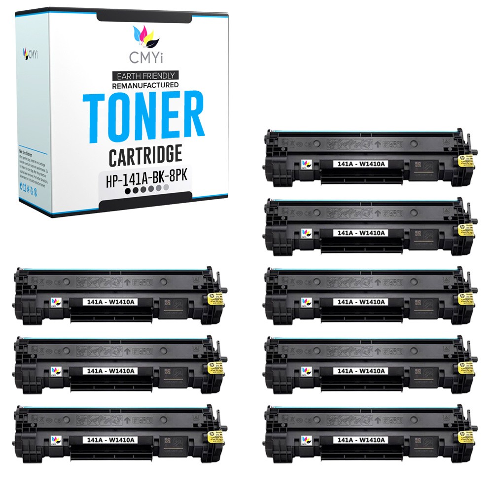 CMYi 8PK Replacement 141A Cartridges for HP LaserJet MFP M139a M139w M140a M140w