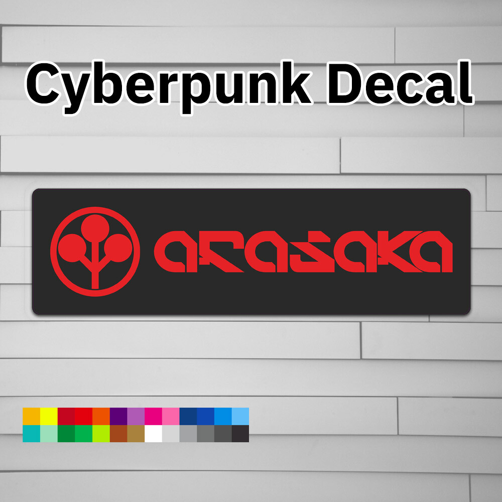 Cyberpunk Arasaka Vinyl Decal (Sticker, Car laptop window tumbler water bottle)