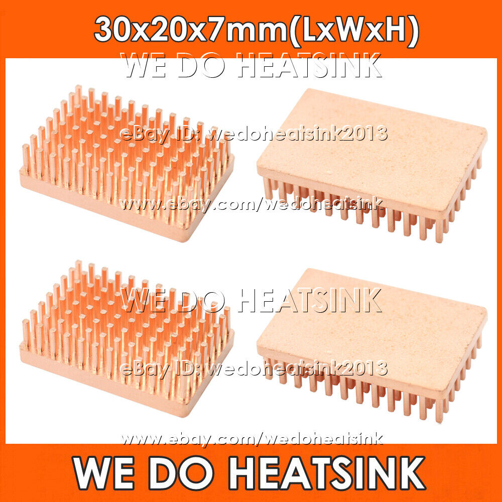 30x20x7mm Copper Heatsink With or Without Tape For DIY IC CPU Electronic Chips