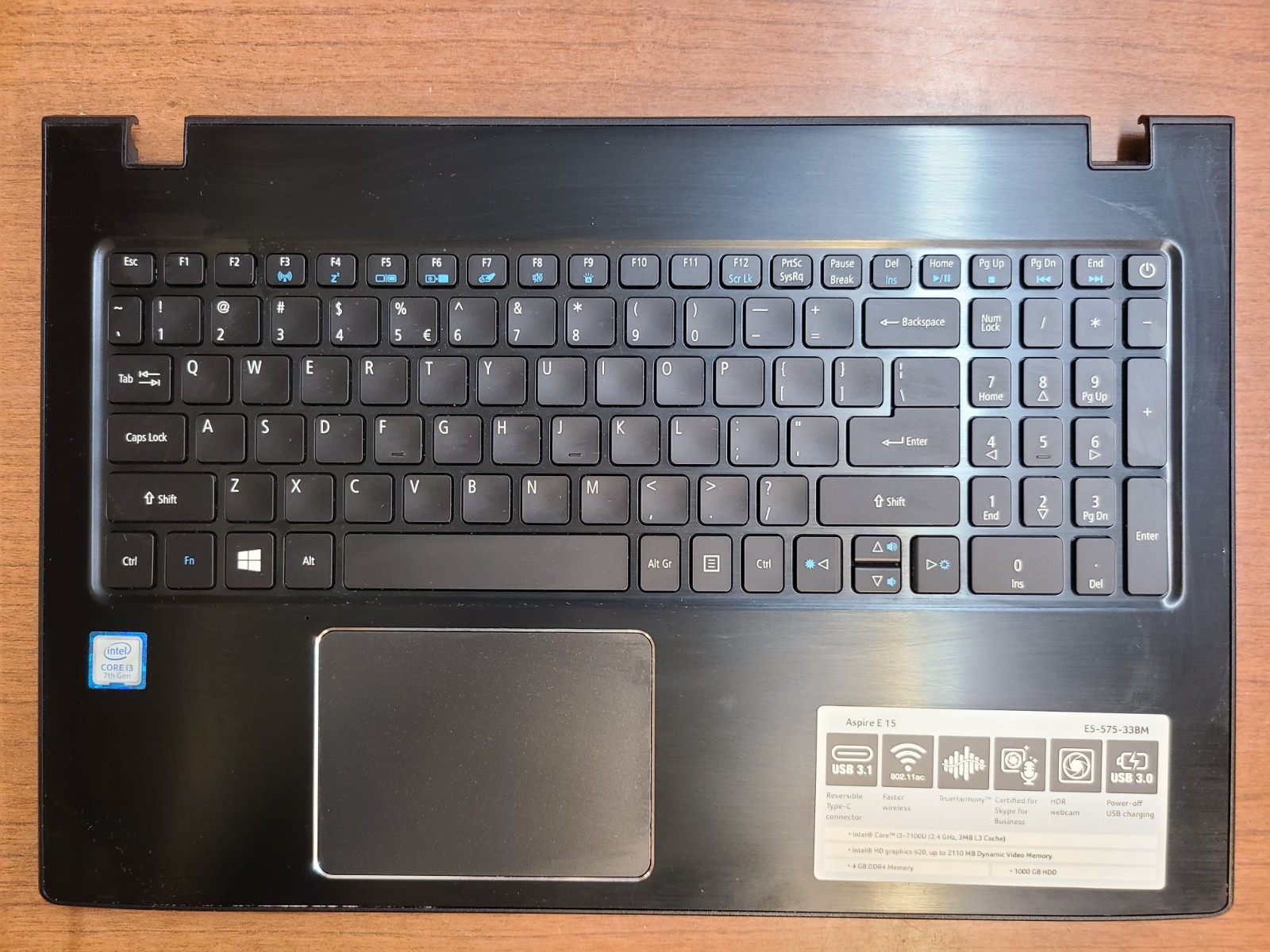 ACER ASPIRE E5-575-33BM E5-575 15.6" KEYBOARD TOUCHPAD PALMREST EAZAA006010 READ