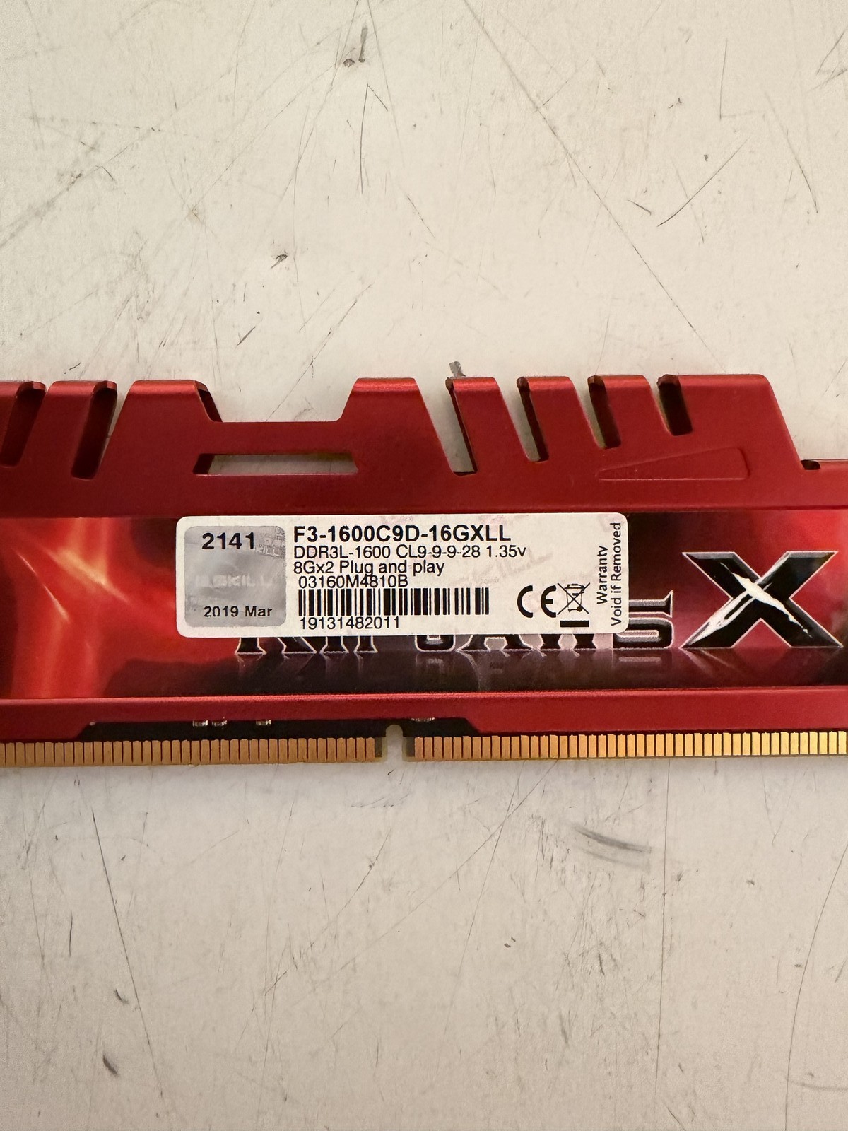 G.Skill RipjawsX DDR3 1600MHz 8GB RAM Module F3-1600C9D-16GXXL