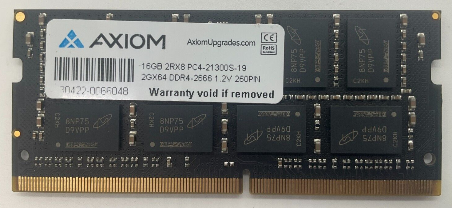 Axiom 16GB RAM DDR4-2666 x64 260-Pin SODIMM 1.2v 4X70W30751-AX *NOB*