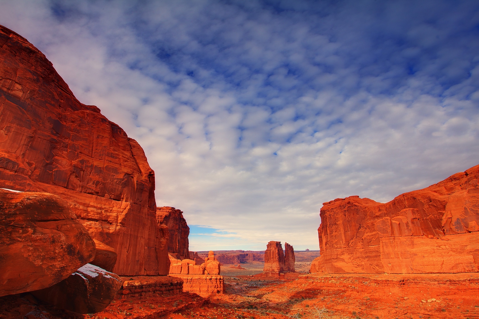 Landscape nature desert rock formation arches national Custom Gaming Mat Desk