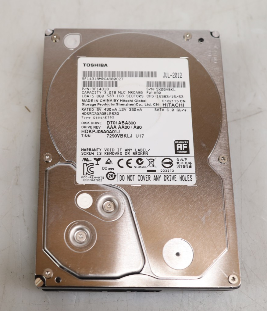 Toshiba 3TB DT01ABA300 3.5" 5700 RPM SATA Hard Drive