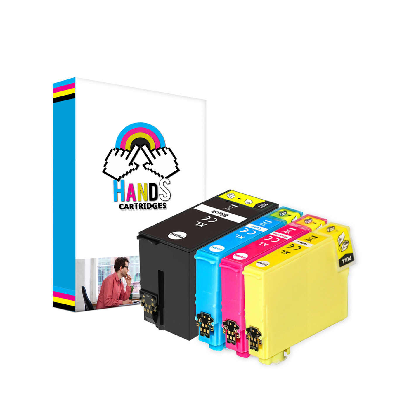 Any 4 HANDS Compatible Ink Cartridges – Compatible with T1301 T1302 T1303 T1304