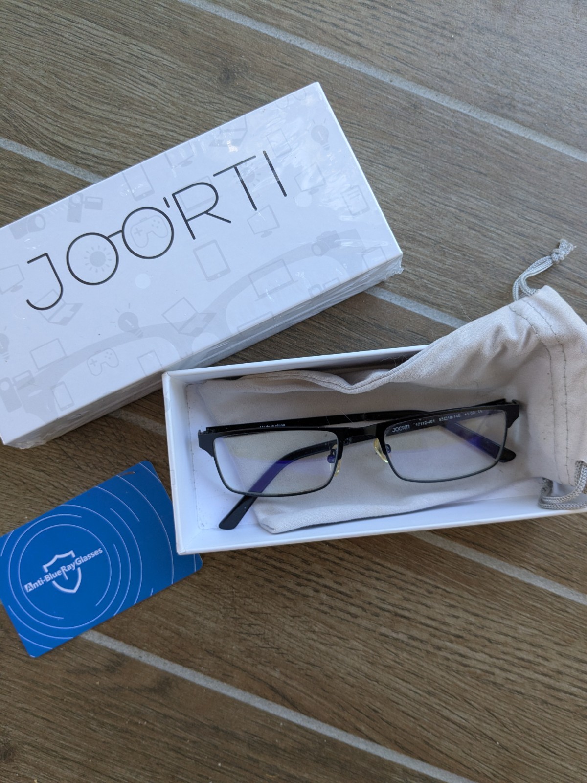Joorti Blue Light -1 Magnification new unopened box (one pair, not two shown)