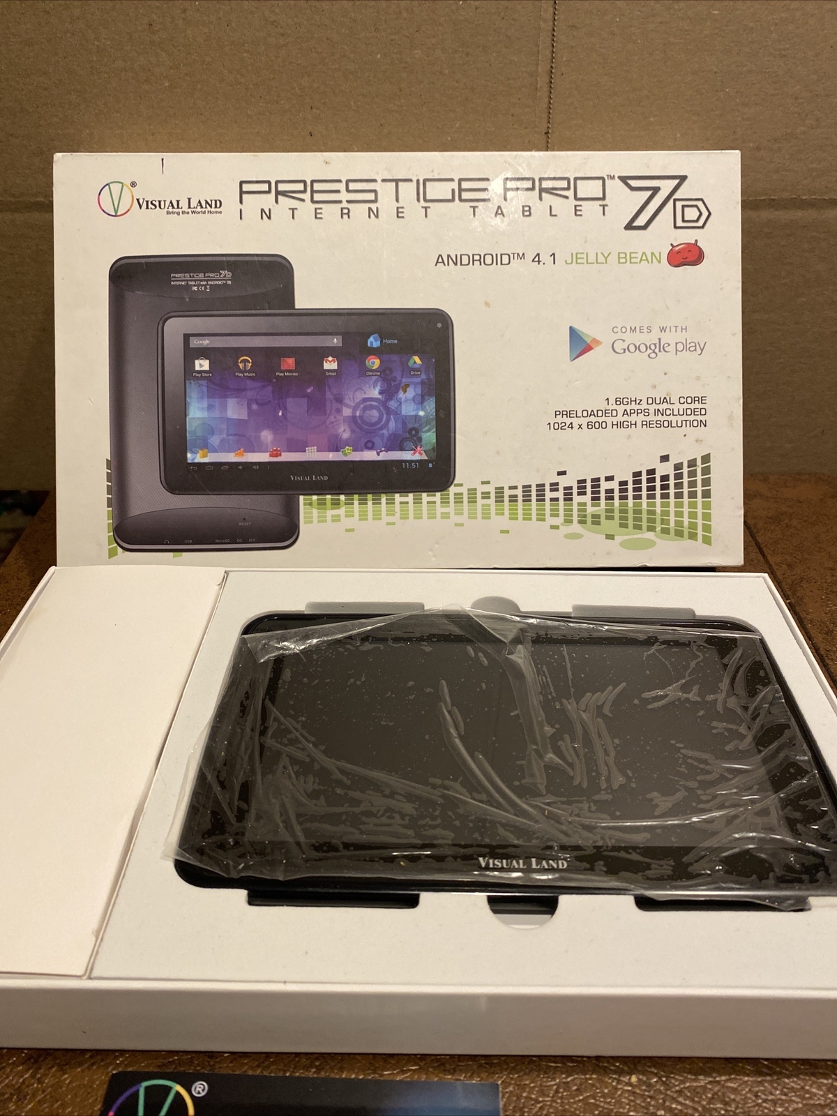 Visual Land Prestige Pro 7D Green Internet Tablet Android 4.1 Jelly Bean . 