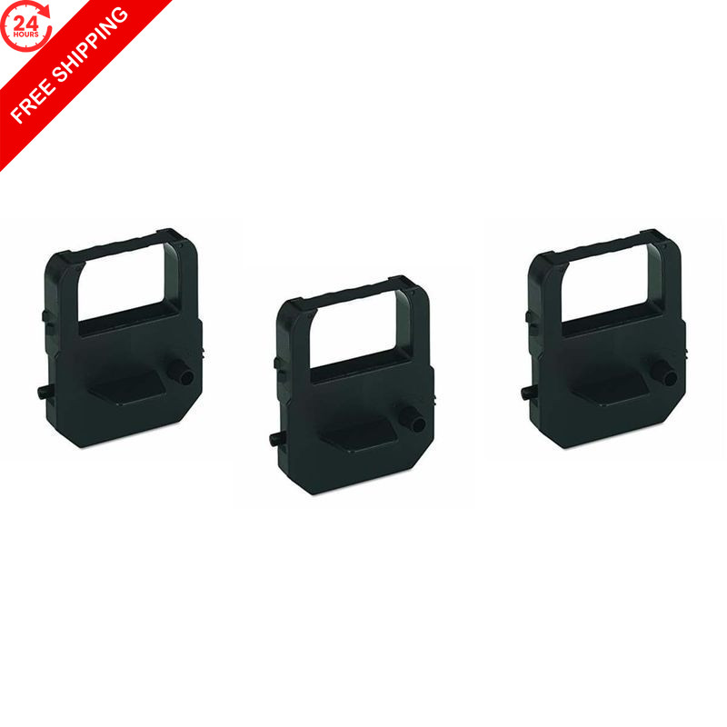 COMPUMATIC Ribbon for Lathem & Acroprint Time Clocks, Black 3 Pack, Ink