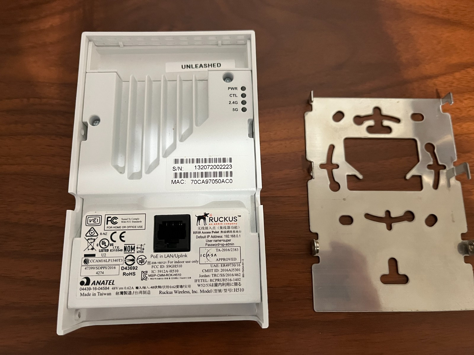 Ruckus ZoneFlex H510 802.11ac AP 4-Port PoE Access Point
