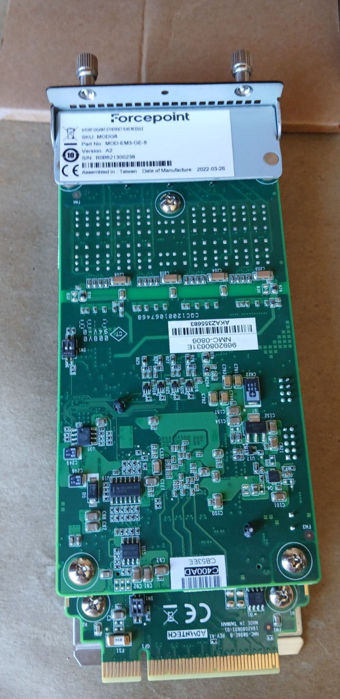 Forcepoint 4-port Gigabit Ethernet Network Interface Module MOD-EM3-GE-8 OEM Gen