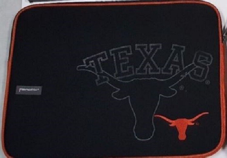 Texas Longhorns Imprinted Laptop Sleeve Bag Fits 13" - 15" 2 Pocket Ghosting