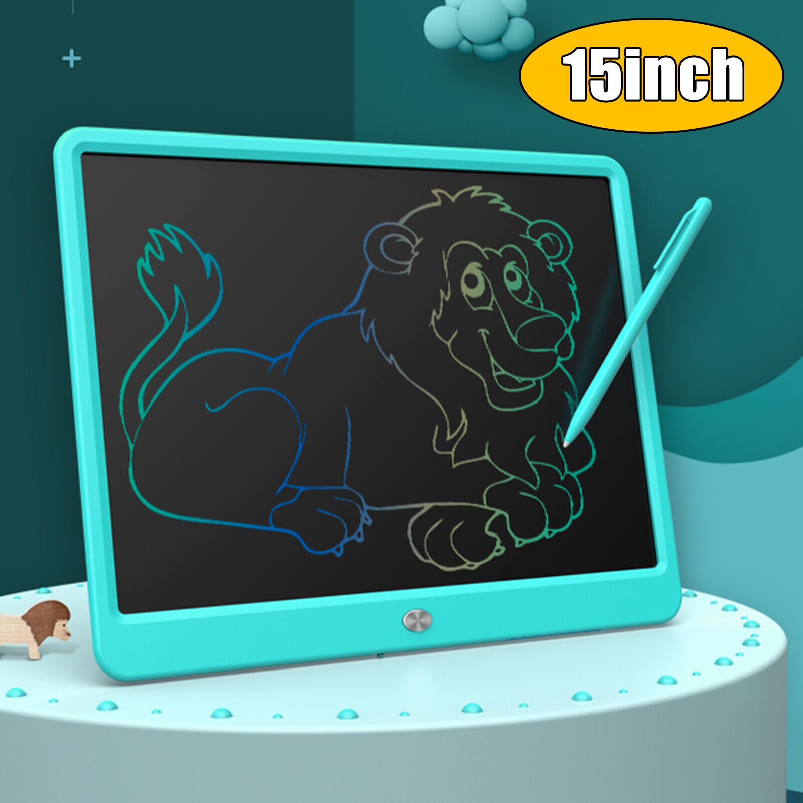 15'' LCD Writing Tablet Electronic Drawing Notepad Pad Doodle Board Toy for Kids