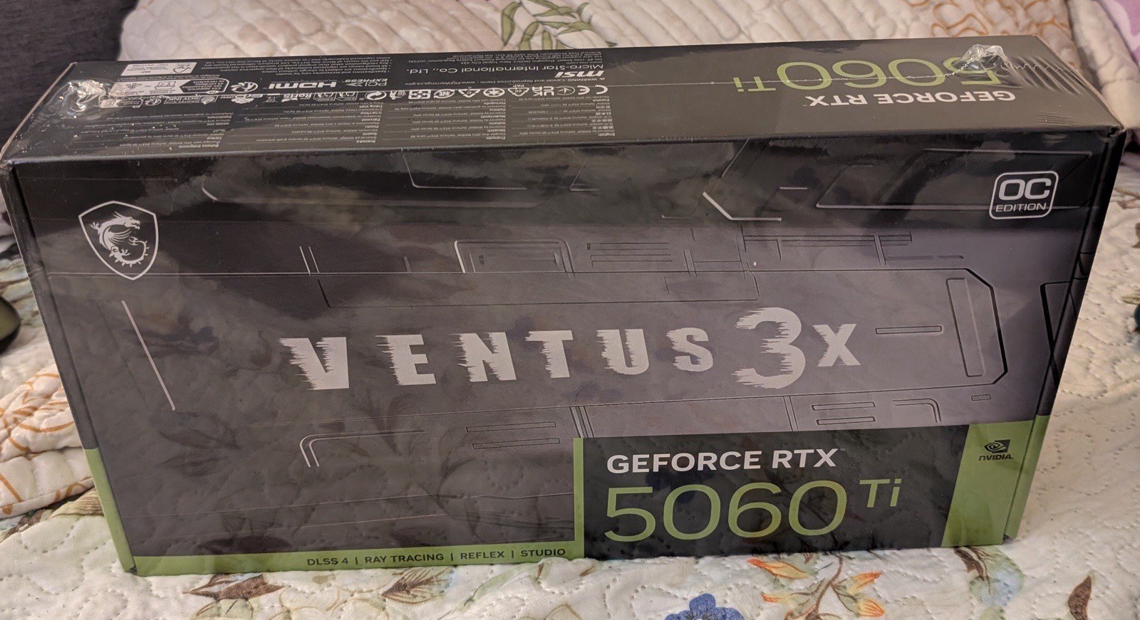 MSI NVIDIA GeForce RTX 5060 Ti Graphic Card 8GB GDDR7 Ventus 3x OC
