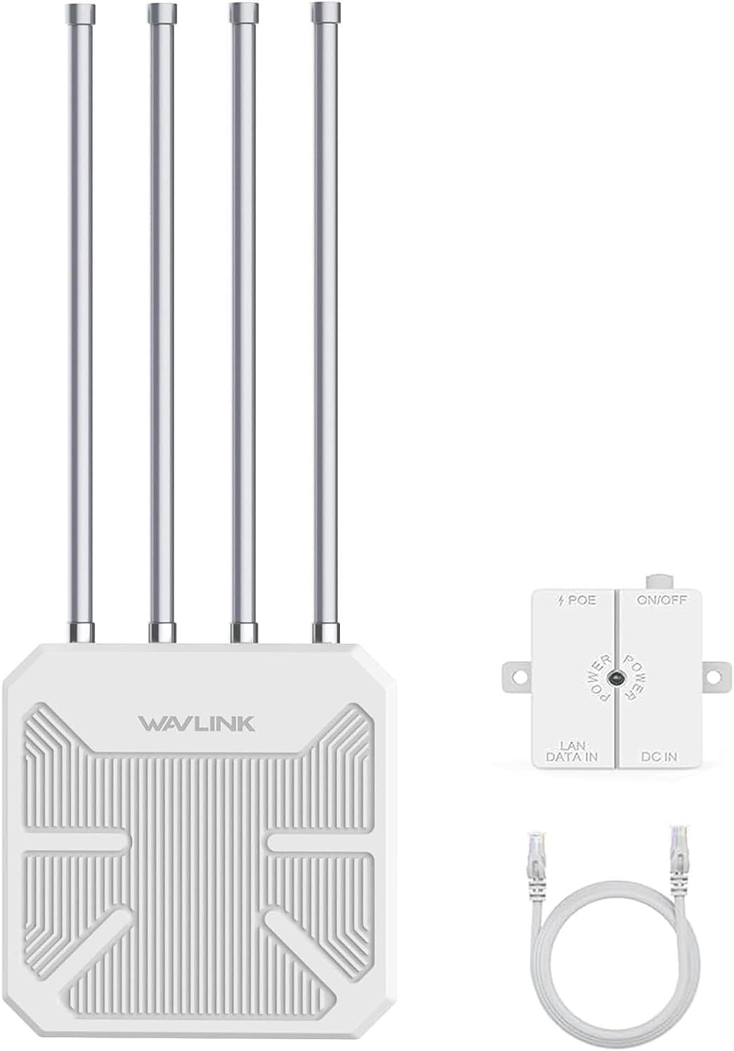 WAVLINK Dual Band WiFi 6 Mesh Router AX3000 Repeater Outdoor High-gain Antennas