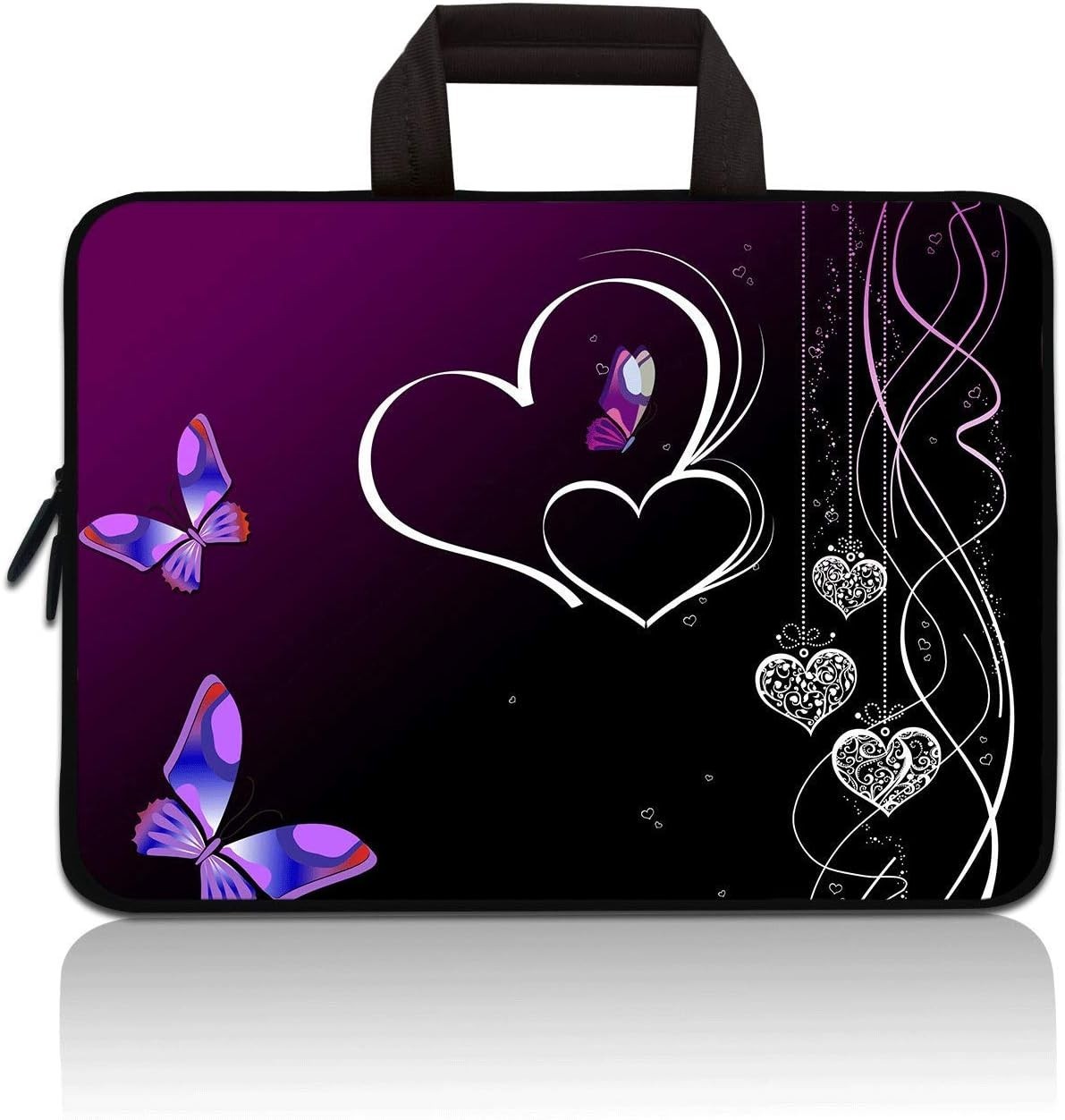 Universal 7-9 inch Tablet Sleeve Ultra-Portable, Neoprene Butterfly & Heart