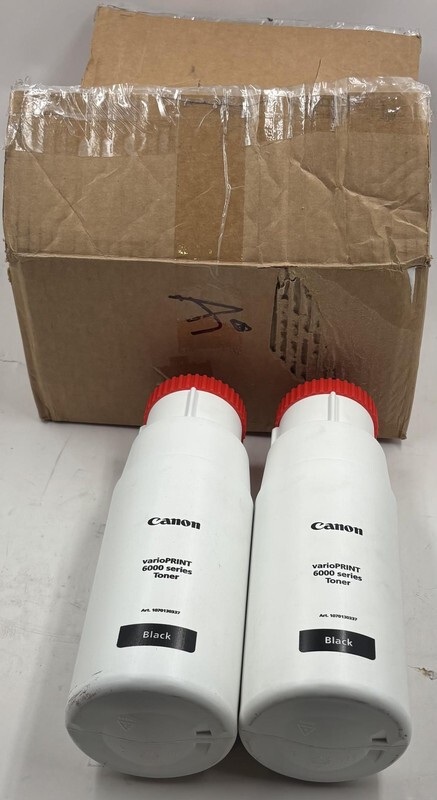 LOT OF 2 CANON VARIOPRINT 6000 SERIES TONER BLACK ART. 1070130337 1.7 LB BOTTLES